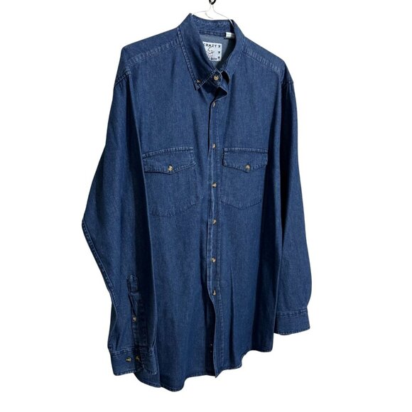 Crazy Cowboys Mens Jean Long Sleeve‎ Western Shirt - Size XL - Picture 2 of 8